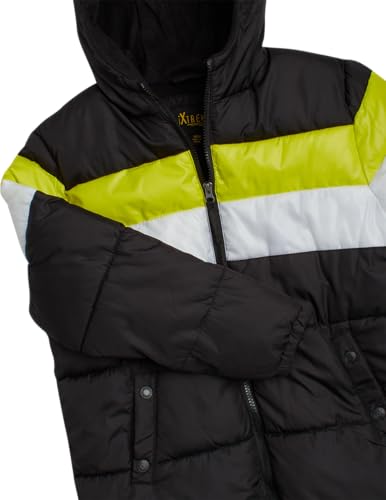 Image of iXtreme Boys Puffer Jacket - Wind & Water Resistant Soft Fleece Lined Warm Winter Jacket for Boys with Winter Hat
