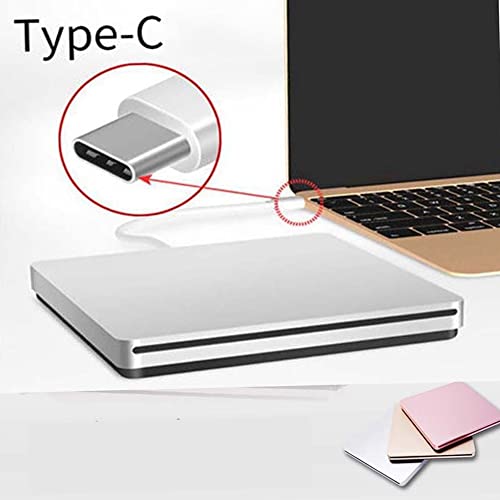 Graveur DVD/CD ROM Mince Argent double connectique USB 3.0 et Type-C ultra-rapide