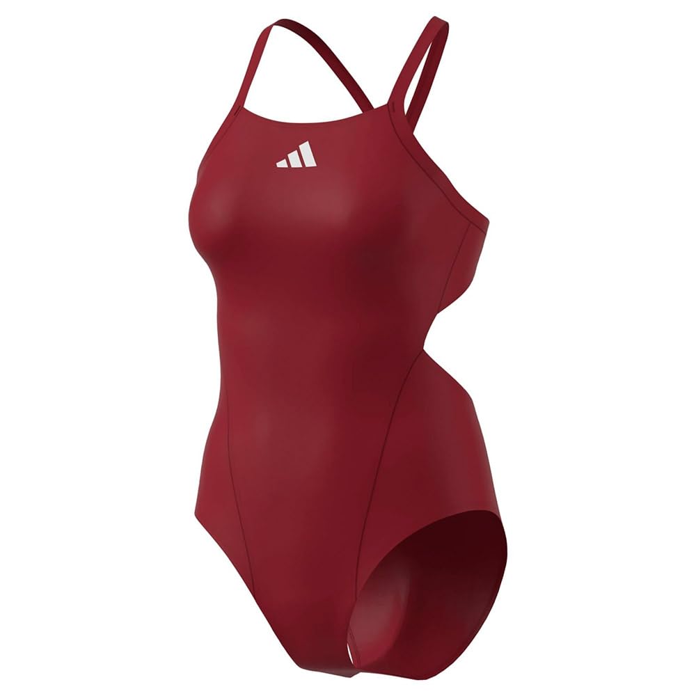 adidas Women's Ripstream Team Thin Straps C-Back Swimsuit Swimwear, Team Power red 2, 34