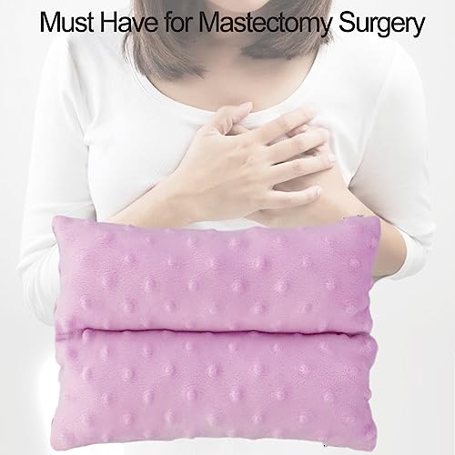 Image of Little Port Pillow Heart Surgery Pillows for Chemo Port After Open Heart Surgery Recovery Gifts Bypass Pacemaker Must Haves Protector Cushion Minky Dot Lavender