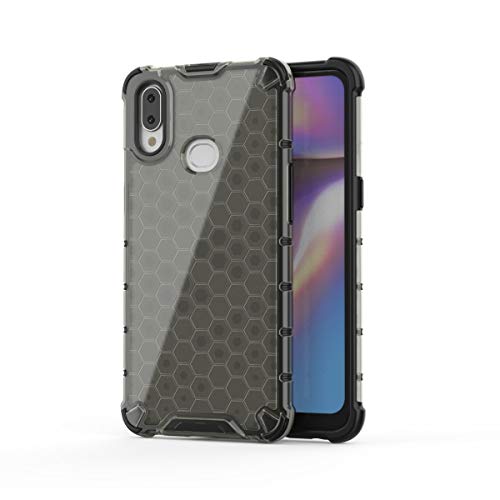 Image of Glasgow | for Samsung Galaxy A10s Honeycomb Pattern Back Case Cover for Samsung Galaxy A10s with 4 Bumper Corners and Military Grade Protection - Black