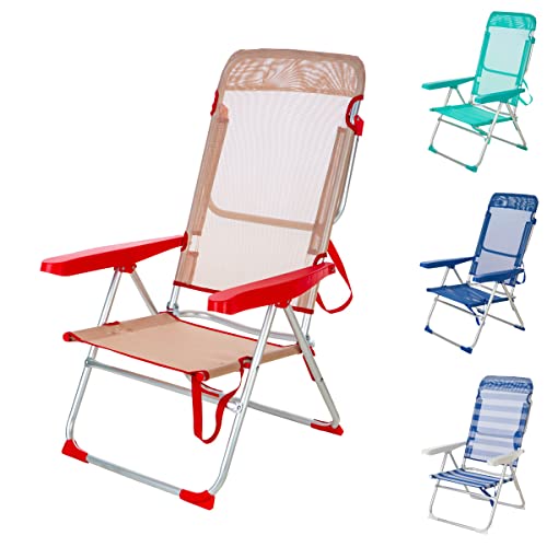 Silla de Playa Alta Reclinable Convertible