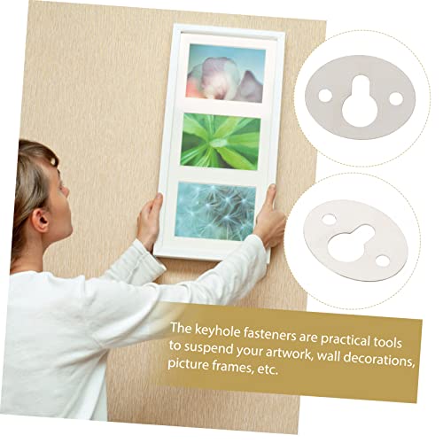 Image of DOITOOL Sets Oval Keyhole Brackets for Picture Frames Shelf Hanging Tools Easy Install Pcs