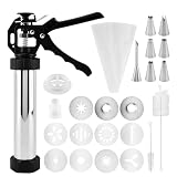 3-in-1 Stainless Steel Churros Maker Machine – Multifunctional Cookie Press with Piping Bag, Nozzles & Discs