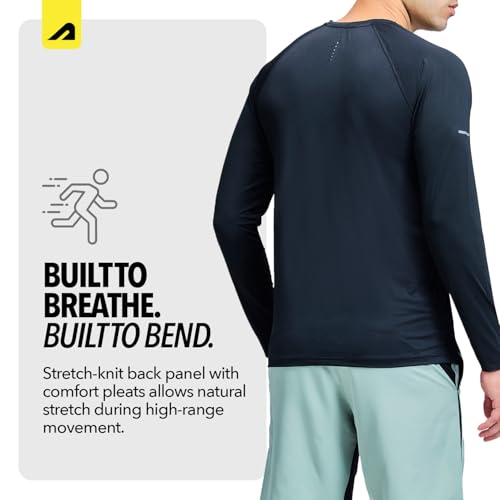 Image of Boldfit Tshirt for Man Full Sleeve Polyester Blend Tshirt for Men Moisture-Wicking 4-Way Stretch Gym Wear Quick-Dry & Breathable Regular Fit Crew Neck Activewear for Running & Casual Wear