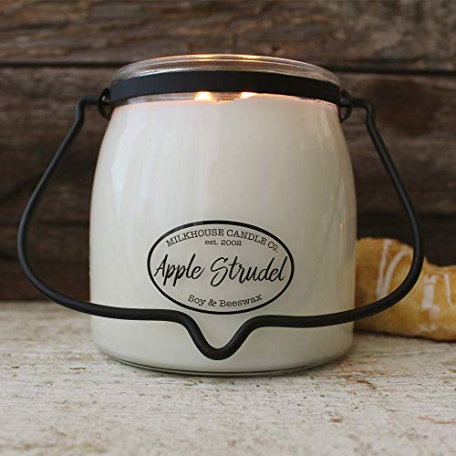 Milkhouse Candle Company, Creamery Glow Collection Scented Soy Candle: Butter Jar Candle, Apple Strudel, 16-Ounce #TOP1