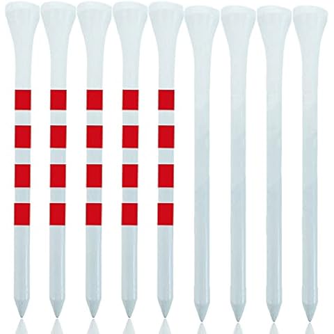 BRAMASOLE Golf Tees Wood Bamboo Unbreakable 3 1/4 Inch Value 200 Pack, Premium Wooden Tee for Golf Training Indoor Outdoor (200 Pcs 3 1/4 Inch, White & Red) Cover