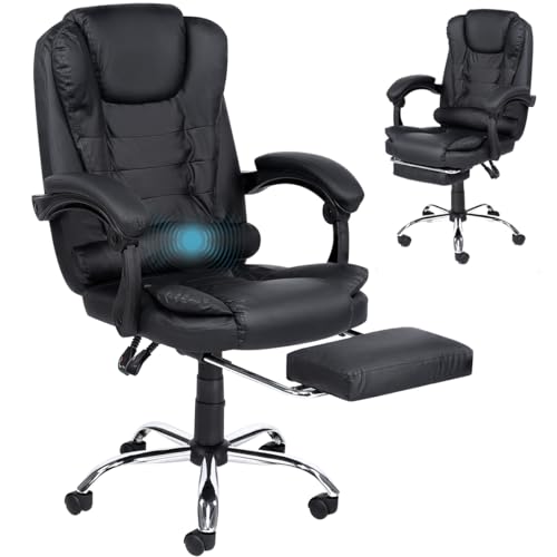 Listado de Silla Oficina favoritos de las personas. 43 SELECTSHOP Silla Ejecutiva para Oficina con Reposapies Reclinable Y Giratoria Asiento para Trabajo Ergonómica con Descansapies Y Masaje De Espalda Asiento Y Respaldo Acojinados...