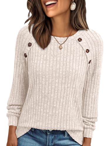 AUTOMET Womens Long Sleeve Shirts Dressy Casual Formal Tops Light...