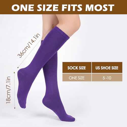 Image of American Trends Womens Athletic Knee High Socks Outdoor Sport Thigh High Stockings Casual Stripes Tube Socks