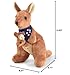 BOHS Plush Kangaroo with Australia Scarf and Removable Joey - Cuddly Soft Stuffed Mom and Baby Animals Toy- 11 Inches