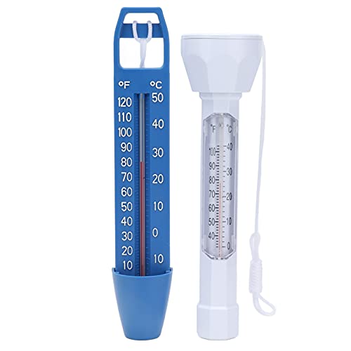 Multi Unit Durable Waterproof Water Thermometer with Lanyard for Swimming Pool,Floating Pool Thermometer, Bath Water, Spas, Hot Tubs, Aquariums and Fish Ponds, Floating Pool Thermometer,Multi Uni