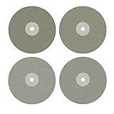 DZQ 4PCS Diamond Flat Lap Wheel Disc 6' x 1/2' Arbor Hole Abrasive Grit 80 120 240 320 for Cutting or Sanding...