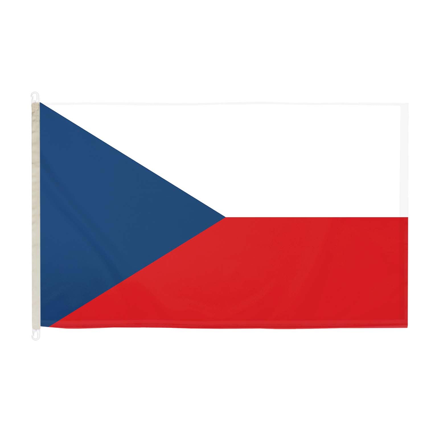 Czech Republic DuraFlag with Clips 5ft x 3ft Premium Quality Flag 150cm x 90cm, 5ft x 3ft (150cm x 90cm)