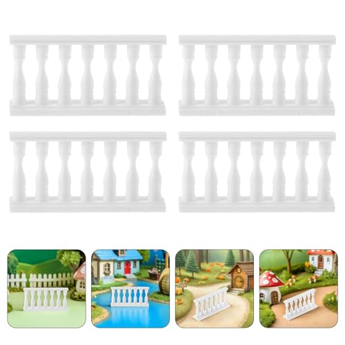 MUSISALY 24 Cercas de Resina Miniatura para Bricolaje Barandillas de Jardín de Hadas Accesorios para Proyectos de Mesa de Arena y Casas de Muñecas Color Tamaño Mini 24 Piezas - imagen 9