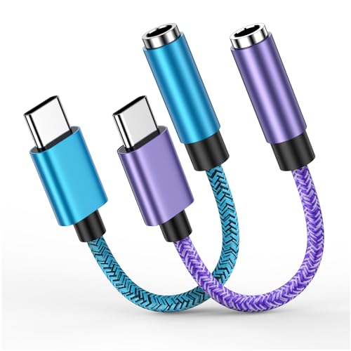 USB C to 3.5mm Audio Adapter Type C to Headphone Aux Jack Dongle Cable Cord for iPhone 15/15 Pro Max,Samsung Galaxy S24/S23/S22/S21/S20/S10/Note 20 10 9,Google Pixel 8 Pro/8/7a/7/6/5/4,iPad Pro/Air