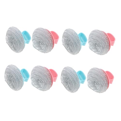 NOLITOY Handle Wire Brush for Kitchen Wire Scrubber Stainless Steel Scouring Pad Scrubber Random