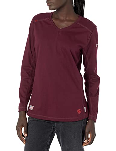Image of ARIAT FR AC Crew Top, Malbec, 2X-Large