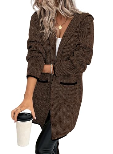 Open Front Hooded Cardigan Like Jacket