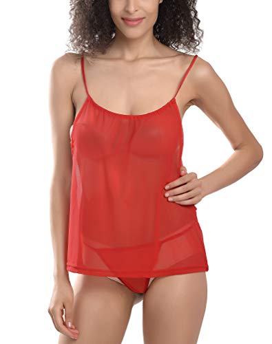Image of Xs and Os Women's Polyester Spandex Solid Midi Babydoll Lingerie
