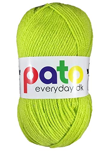 Packs of 5 Pato Dk Double Knitting Yarn 5x100g (5x100g Pear 967)