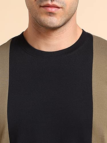 Image of Dennis Lingo Men's Cotton Slim Fit Solid Round Neck T-Shirt