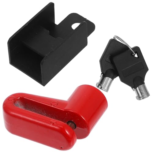 jojofuny Candado de Freno de Disco para Bicicleta Rojo Portátil Bloqueo por Presión, Acero Aleado Sólido Elegante y Resistente para Seguridad en Ciclismo y Motocicleta