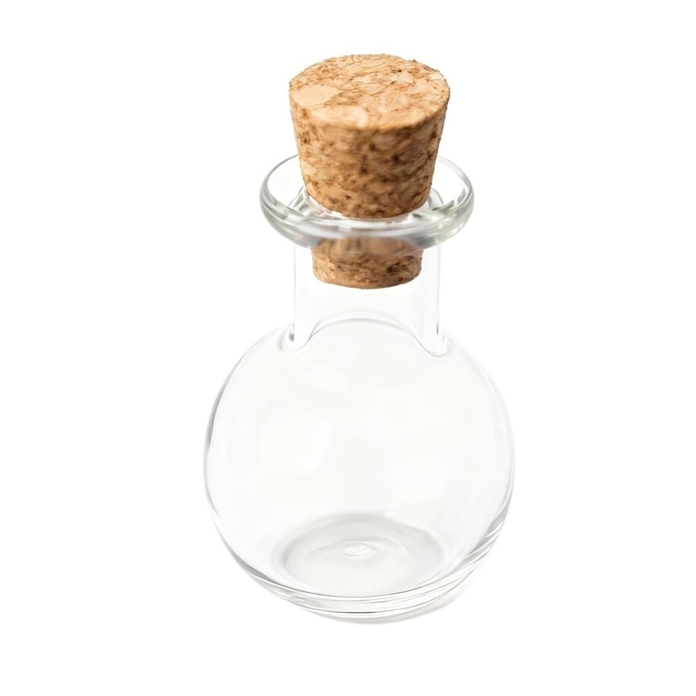 GOCENJIU Empty Decorative Bottle 20pcs Clear Small Glass Vials for DIY Crafts, Empty Sample Jars Mini Drifting Bottles with Cork Stoppers