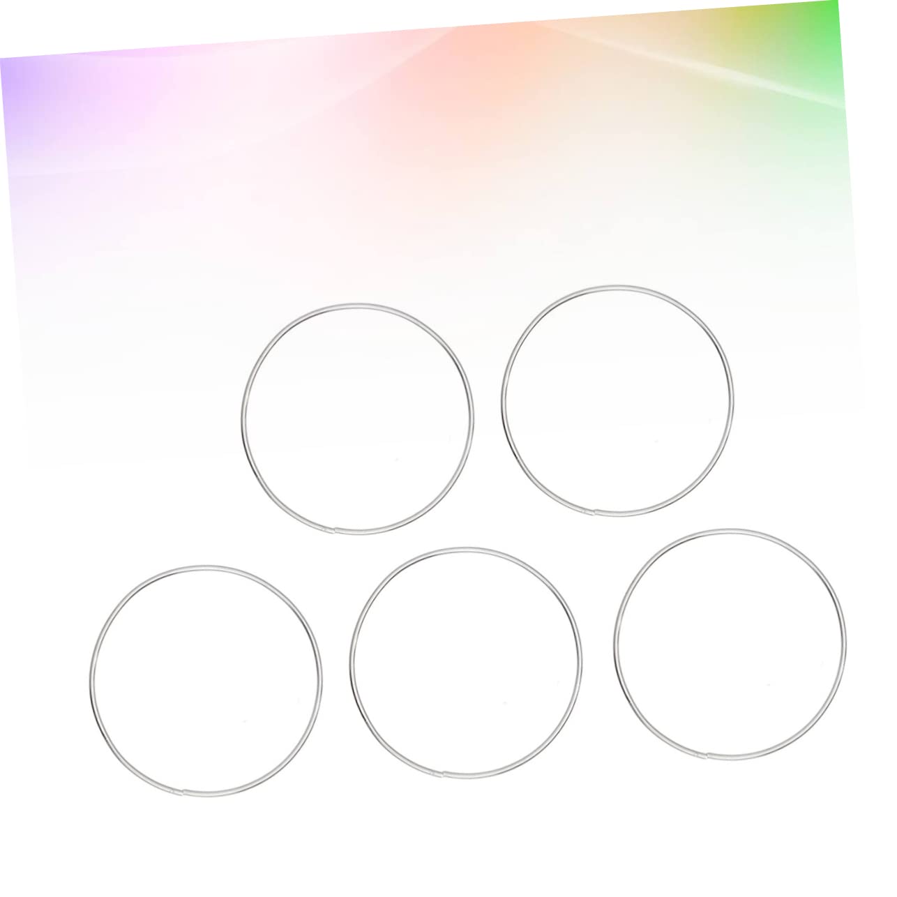 STOBAZA 5pcs Metal Dream Catcher DIY Kit for Adults Round Ring for Decoration 19cm