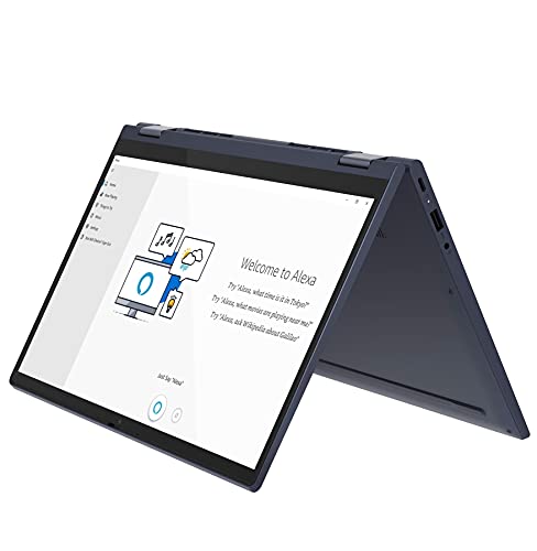 Image of Lenovo Yoga 6 AMD Ryzen 5 5500U 13.3 inch (33.782cm) FHD IPS 2-in-1 Convertible Touchscreen Laptop (16GB /512GB SSD /Windows 10 /MS Office /Backlit Keyboard /Fingerprint Reader /Abyss Blue /1.31Kg), 82ND003PIN