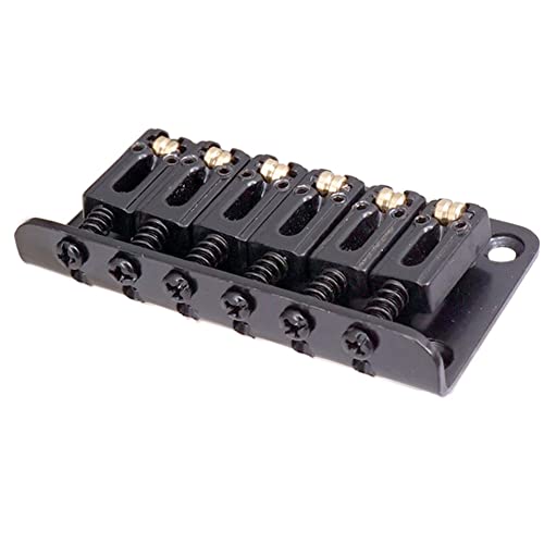 Sela de rolo ajustável Hardtail Guitar Bridge Body Through para 6 peças de guitarra elétrica