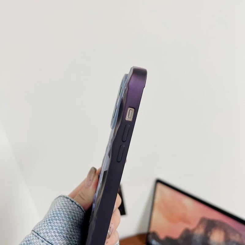 Image of COVERLY for iPhone 15 Plus 3D Luxury Rainbow Smoky Phone Case,Premium Texture Trendy Retro Cute Multi Color Artistic Cool Design -Aesthetic Shades Heart Princess Cover for Apple iPhone 15 Plus