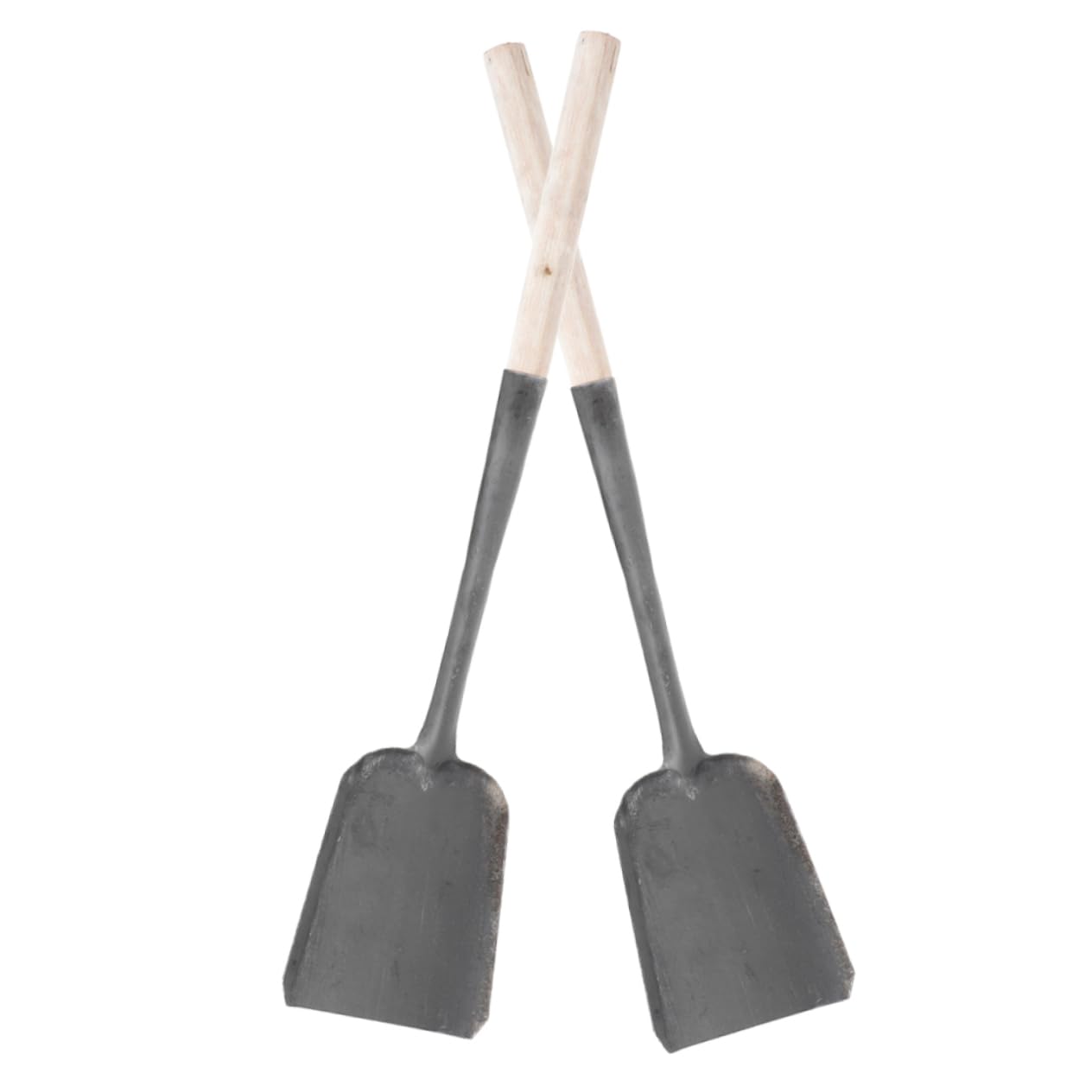 Zwei Stück Ascheschaufel mit Holzgriff für Kohle und Gartenbedarf