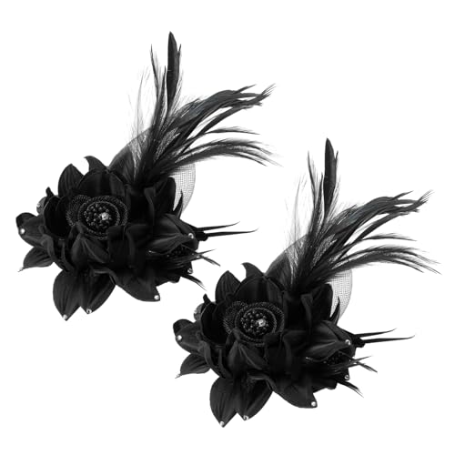 Pinces à cheveux florales pour mariage et banquet, lot de 2 fleurs en soie PATIKIL pour robe de fête
