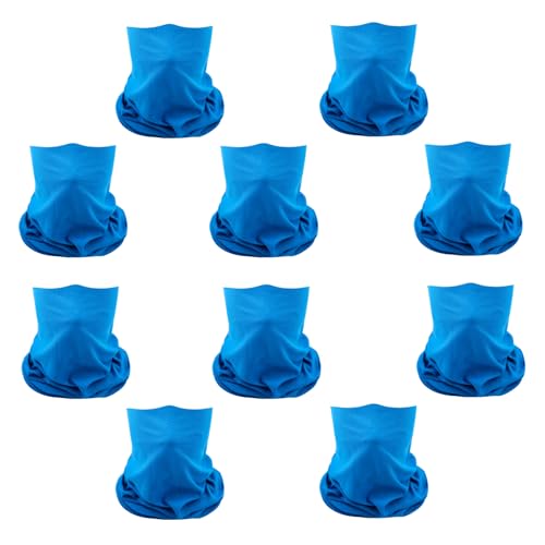 Cutewing Blue Neck Gaiter Mask Buffs 10PCS Tube Scarf Bandanas