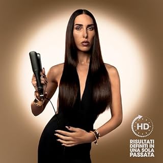 ghd Chronos Max, Piastra Capelli Professionale con Lamelle Larghe Consigliata per Ricci e Chiome Voluminose, Tecnologia HD Predittiva per uno Styling Veloce, Senza Danni da Calore Estremo, Styler Nero