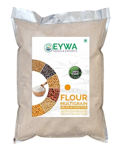 Image of Organic Wheat Multi Grains Atta (2 kg) Mixers Of Wheat, Black, Jav, Soyabean, Kang, Methi & Ragi - Quality Of Wheat Grains | 100% Wholegrains Atta | 0% Maida By Eywa