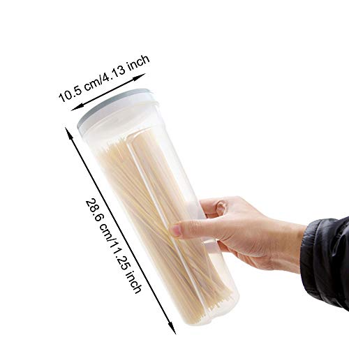 Eorta Plastic Tall Food Storage Spaghetti Noodle Pasta Container With Locking Lid Clear Dry Food Keeper Canister Cereal Crisper Box #TOP1