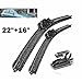 HYFJM Front Wiper Blades,For Nis&san,For Almera N16 2000 2001 2002 2003 2004 2005 2006 Windshield Windscreen Window Car Rain Brushes 22