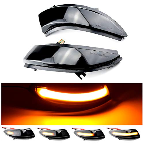 panthem 1 par de luces LED dinámicas de retrovisores laterales intermitentes de repuesto compatibles con Renaul-T Cli-O IV MK4 BH RS Cover