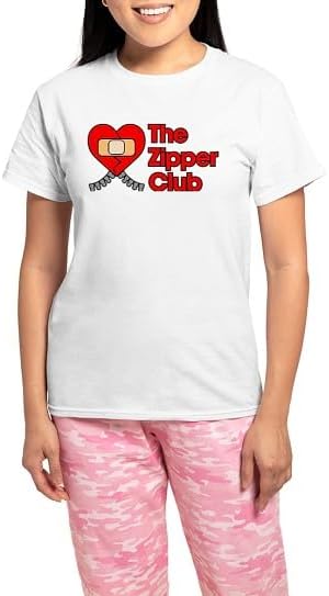 CafePress The Zipper Club Women's Light Pajamas Women's Novelty Cotton Pajama Set, Comfortable PJ Sleepwear