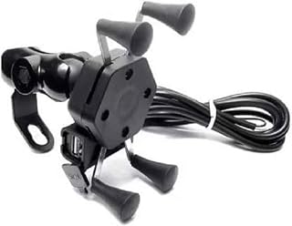 Mobile Holder with USB 3.0 Charger (Black) / 360 Degree Rotation/Shock Proof/Motorcycle/Bike/Scooter/Waterproof/Pack of 1 Price In India