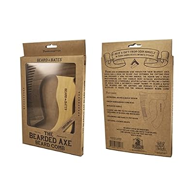 THE BEARDED AXE BEARD COMB | Original | Green Sandalwood/Boxwood | Artisan Crafted & Handmade