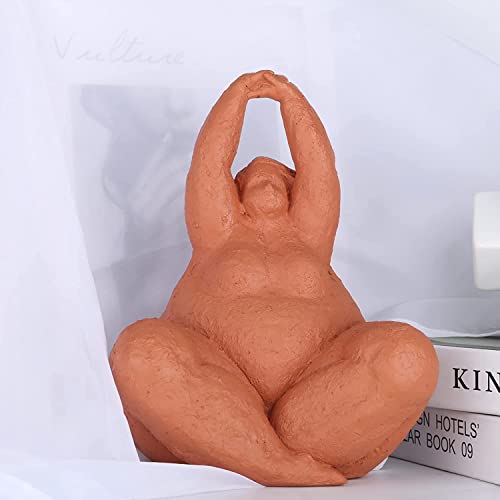 Xyqxyq Fat Lady Figurines Yoga Decor,Woman Sculpture Yoga Figurine Creative Woman Ornament Vintage Home Decoration Room Table Craft Gifts thumb #2