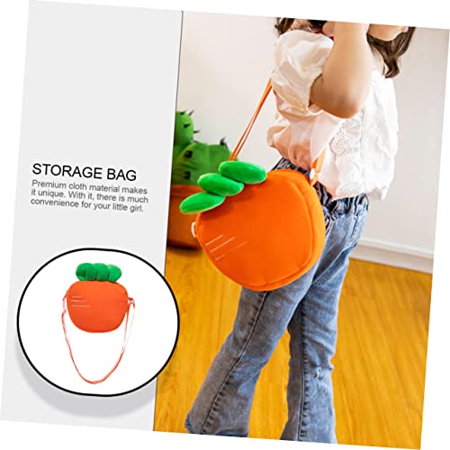 Carrot Coin Purse Boy Girl's Crossbody Bag Kawaii Pouch for Girls Daily Use Bag Portable Coin Holder4
