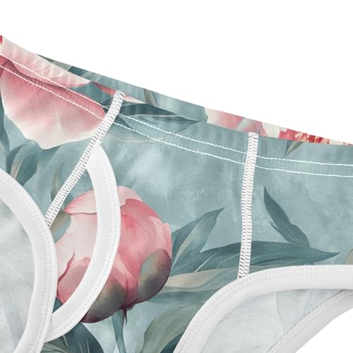 ODAWA Peonies Pastel Blue Tag Free Toddler Cotton Underwear, Boys Underwear 2T4