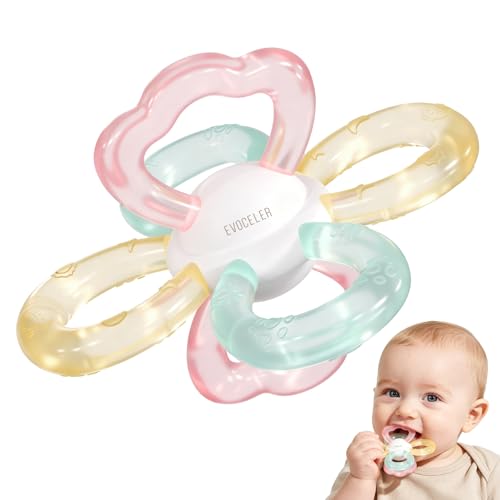Image of Mini Teething Toys for Baby, Soft Silicone Teether Ball, Portable BPA Free