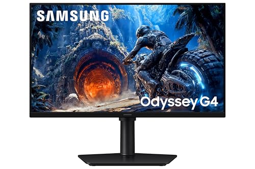 Image of Samsung Odyssey G4 Flat Monitor 25 Inch FHD (1,920 x 1,080 Resolution), 300 Hz, IPS Panel, 1ms(GTG), Display Port, HDMI, Headphone Jack, FreeSync & G-Sync (LS25HG400EWXXL, Black)