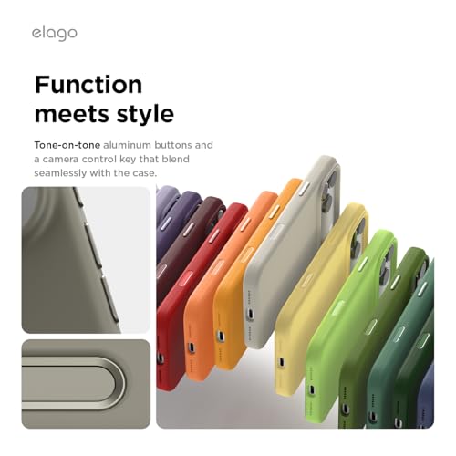 Image of elago for iPhone 17 Pro Max Case, Premium Magnetic Silicone Case, Compatible with MagSafe, Liquid Silicone Material, Protective Cover, Shockproof, Slim Phone, 6.9 inch (Medium Grey)