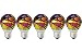 GE Lighting 46645 Party Light 25-Watt Stained Glass A19 Light Bulb, 5-Pack